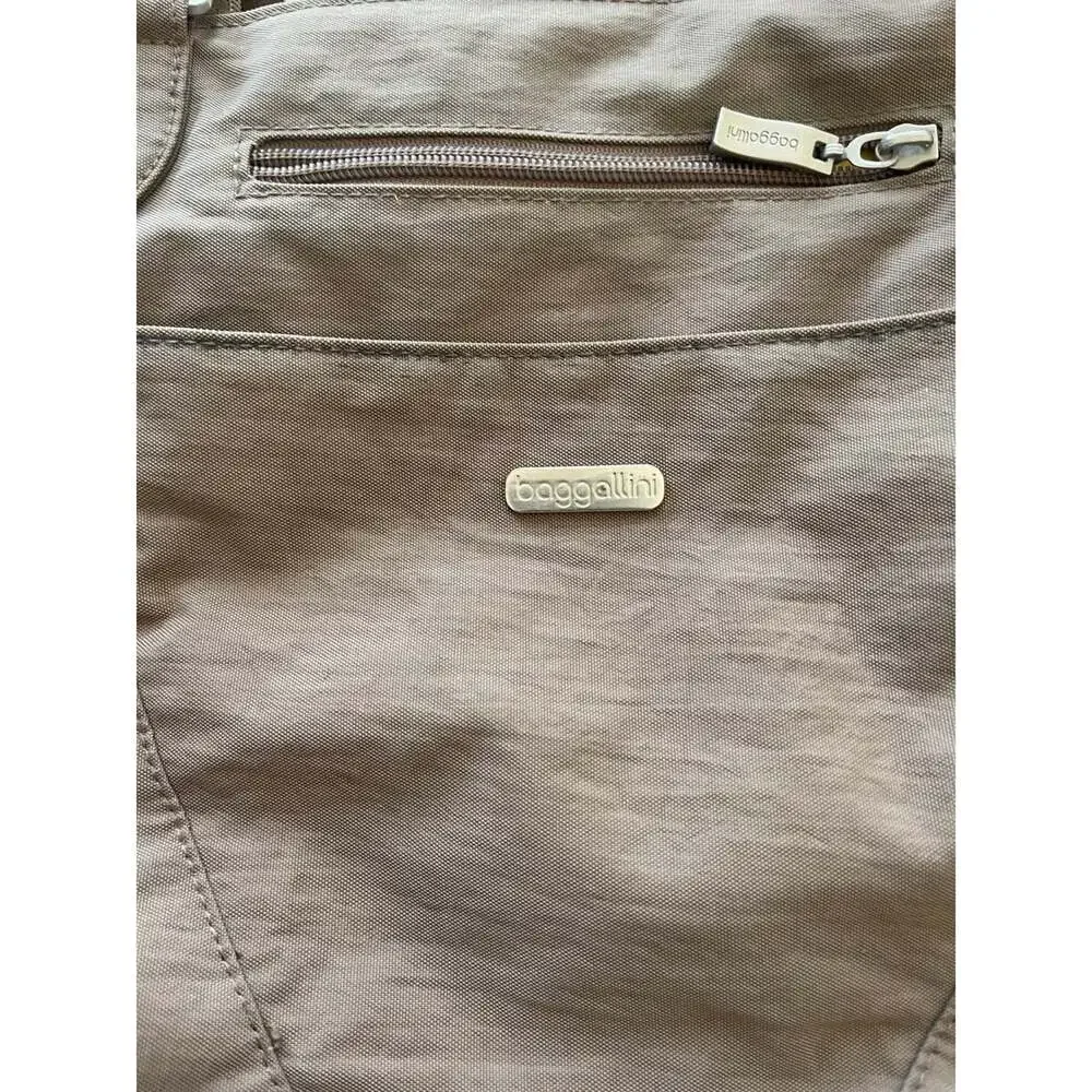 Baggallini Mushroom Brown Nylon Laptop 4249